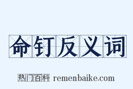 命钉反义词是什么意思的图片